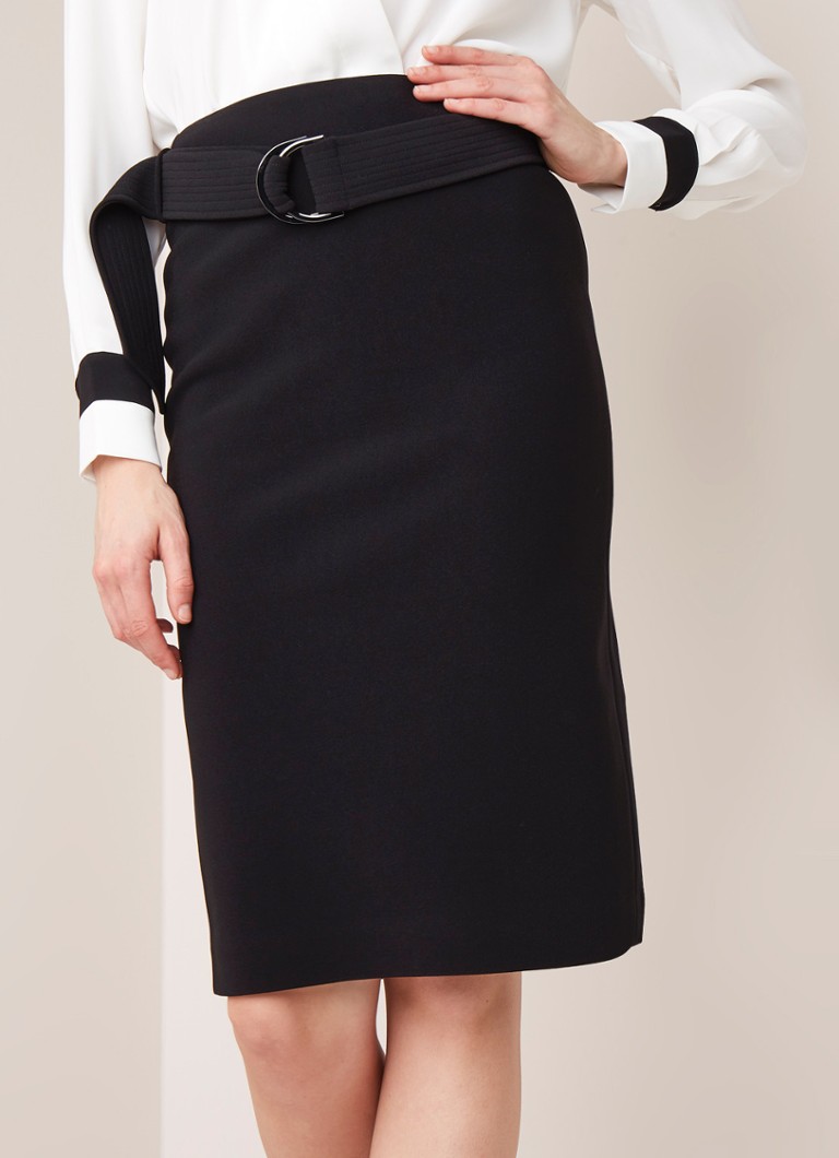 Reiss - Delta kokkerrok met ceintuur  - Zwart