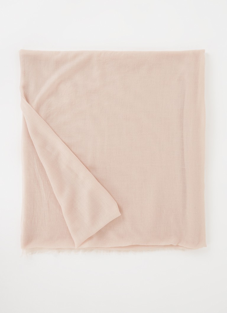 Reiss - Heidi sjaal in kasjmierblend 210 x 105 cm - Lichtroze