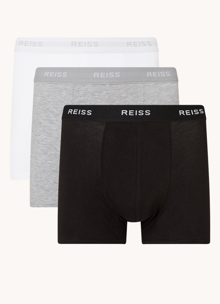 Reiss - Heller boxershorts met logoband in 3-pack - Grijs