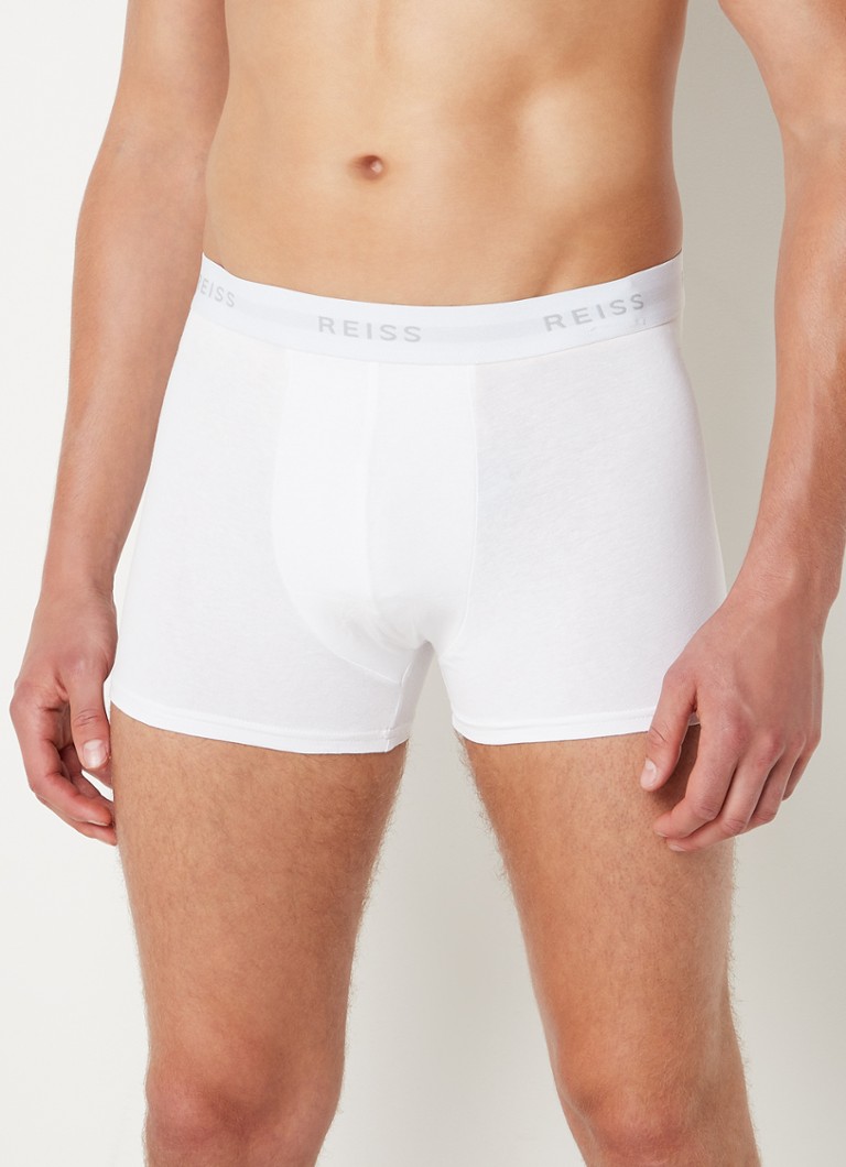 Reiss - Heller boxershorts van biologisch katoen in 3-pack - Wit