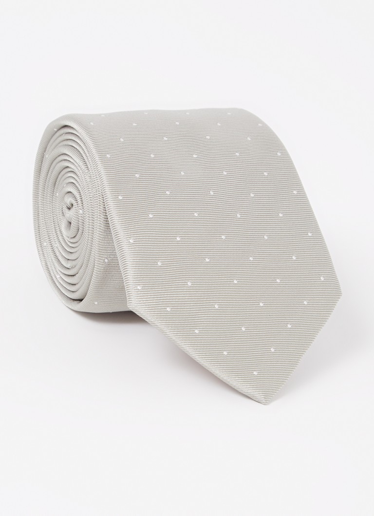 Reiss - Liam stropdas in zijdeblend met stippenprint  - Goud