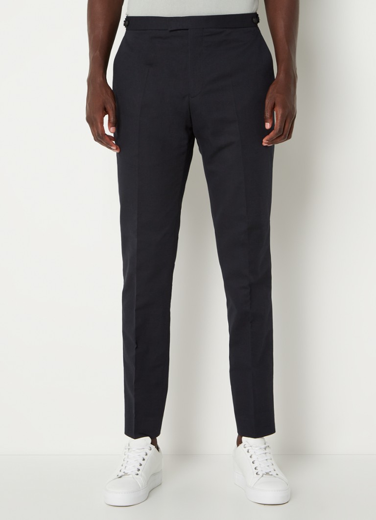 Reiss Straight Fit Pantalon In Linnenblend Met Steekzakken