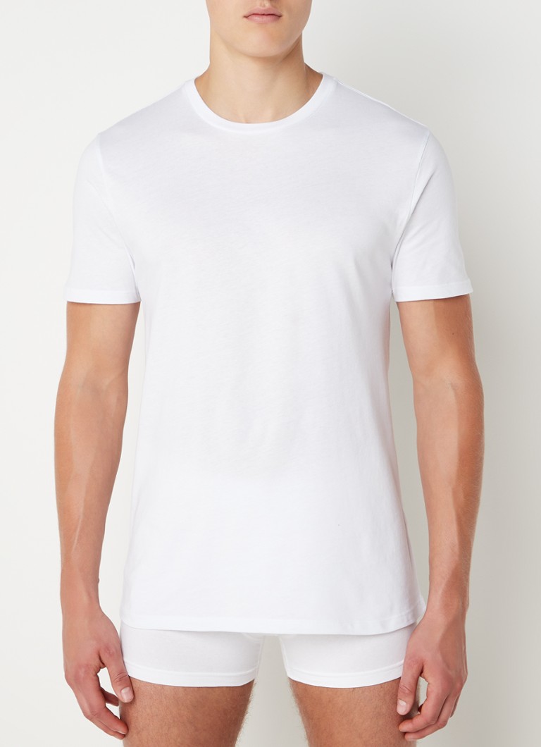 Reiss - T-shirt van katoen in 3-pack - Wit