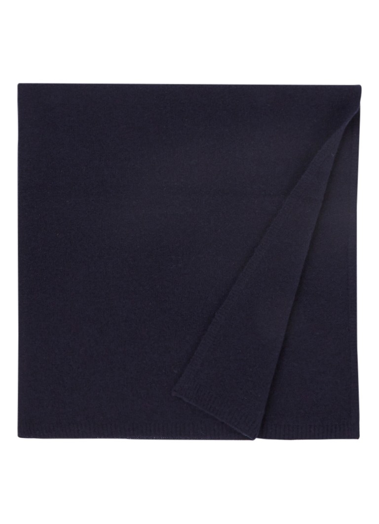 Repeat - Fijngebreide sjaal van kasjmier 180 x 40 cm - Donkerblauw
