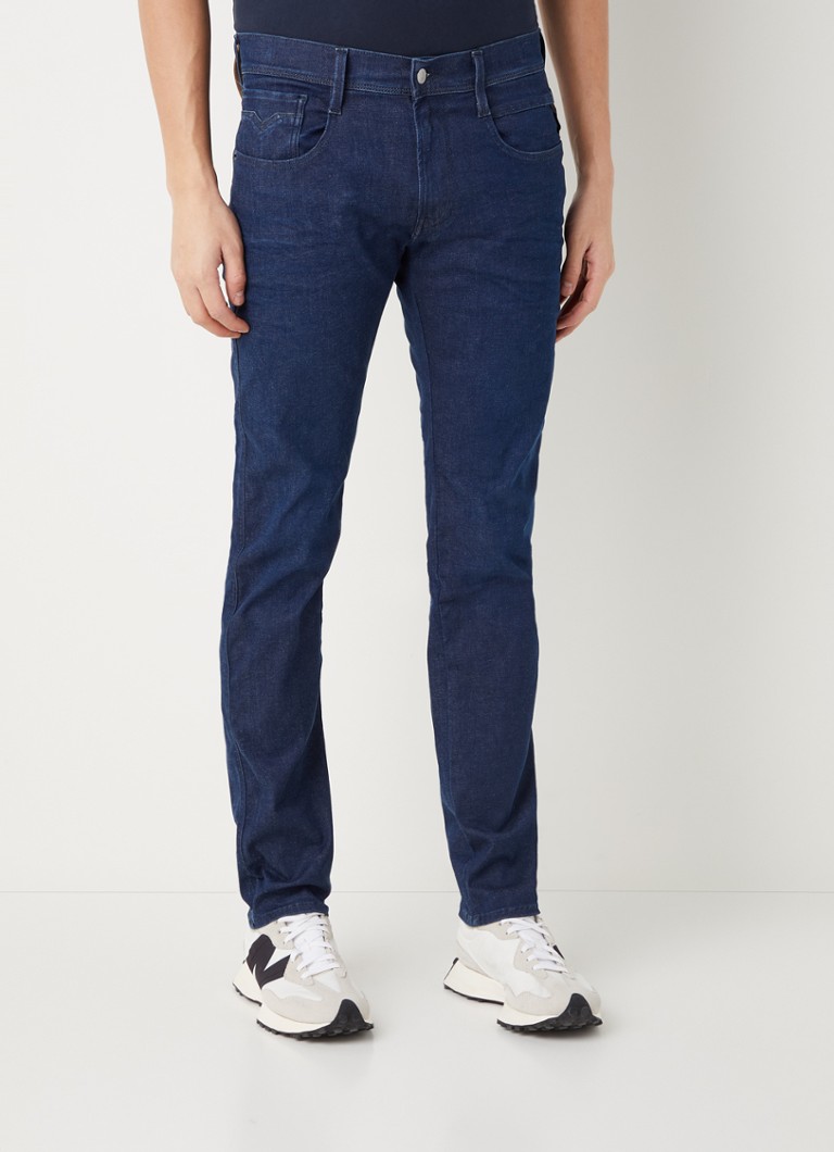 Replay - Anbass slim fit jeans met stretch  - Indigo