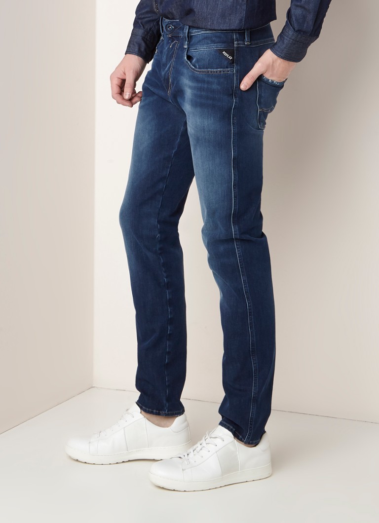 Replay - Anbass slim fit jeans met stretch - Indigo