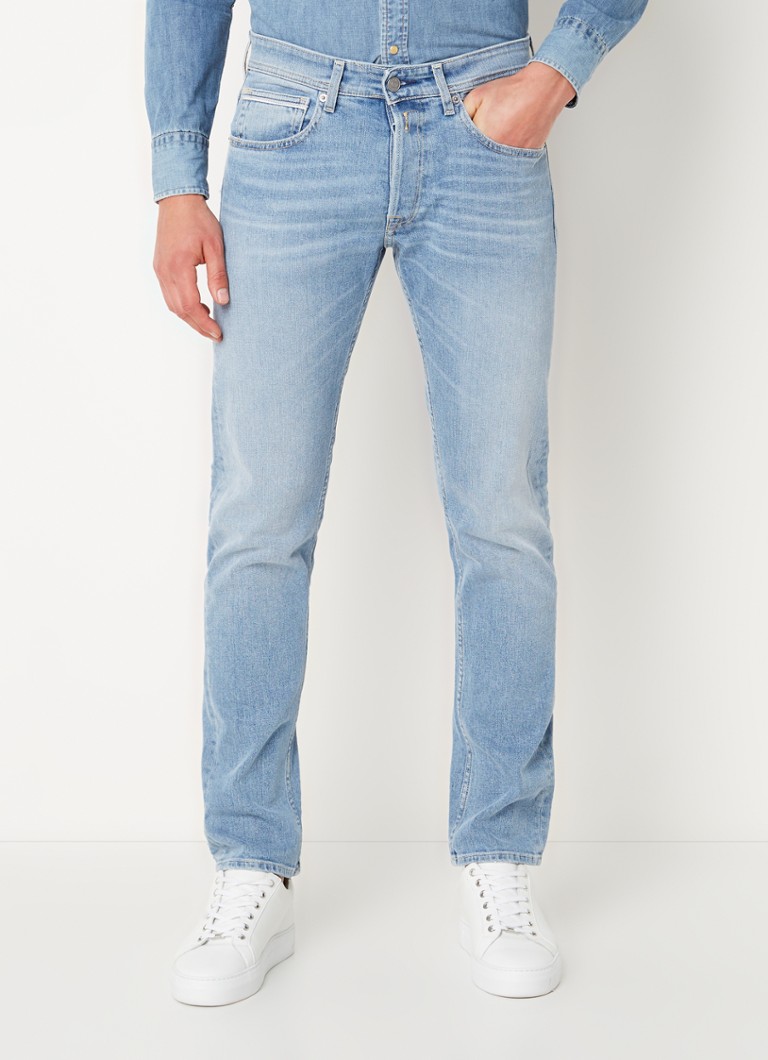 Replay - Grover straight leg jeans met lichte wassing - Jeans