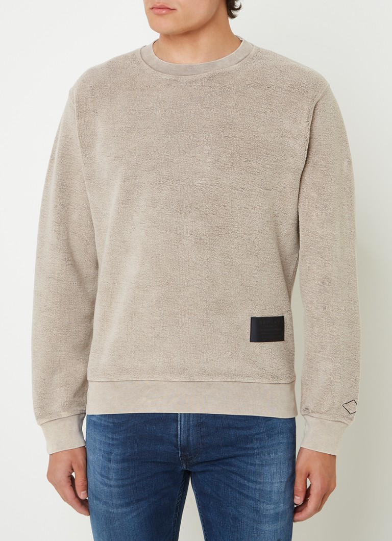 REPLAY sweater met logo castor grey REPLAY sweater met logo castor grey