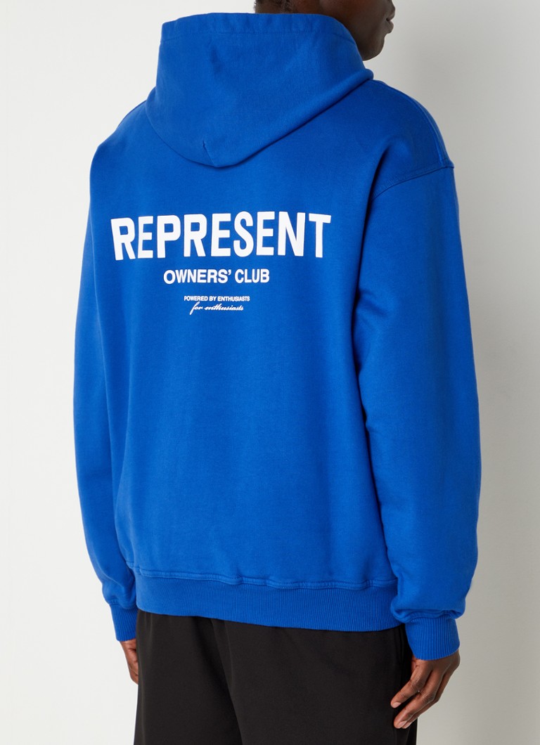 Represent Owners Club hoodie met logo en kangoeroezak • Blauw • de