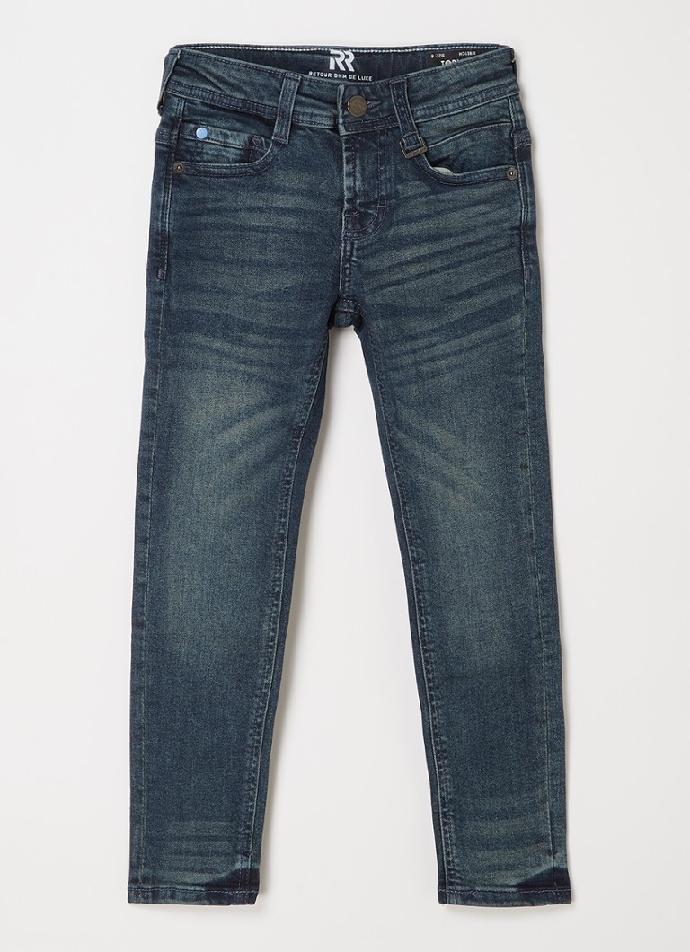 Retour Jeans - Tobias skinny fit jeans met stretch en donkere wassing - Indigo