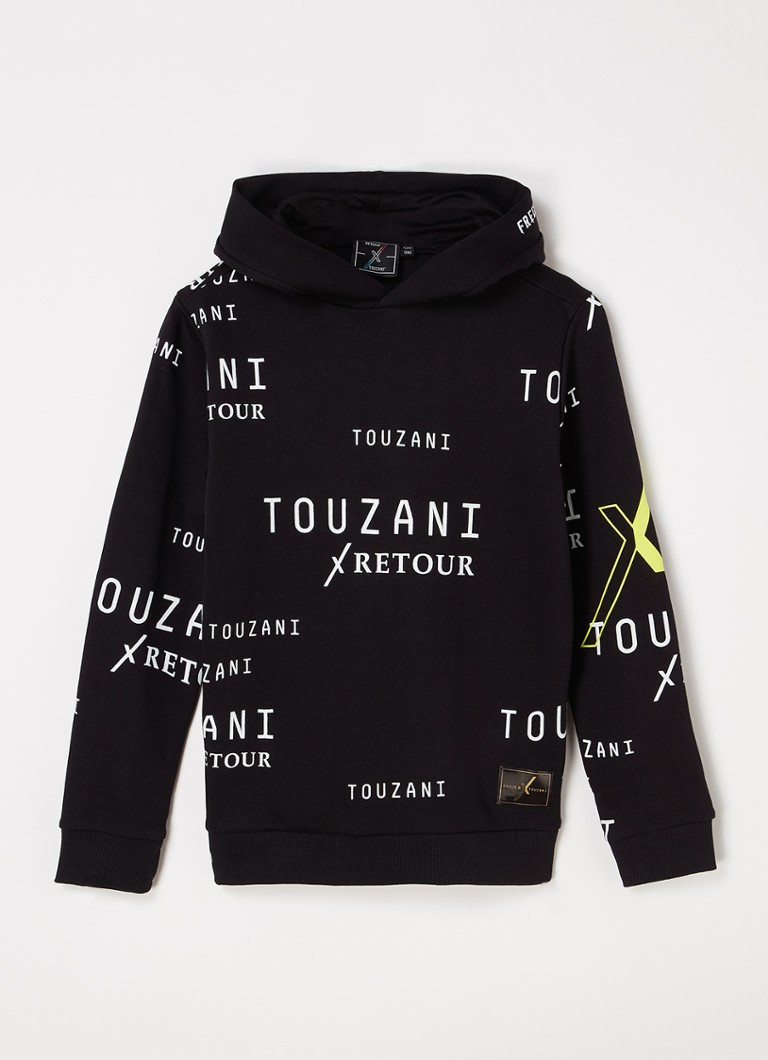 Retour Jeans - Touzani hoodie met logoprint - Zwart