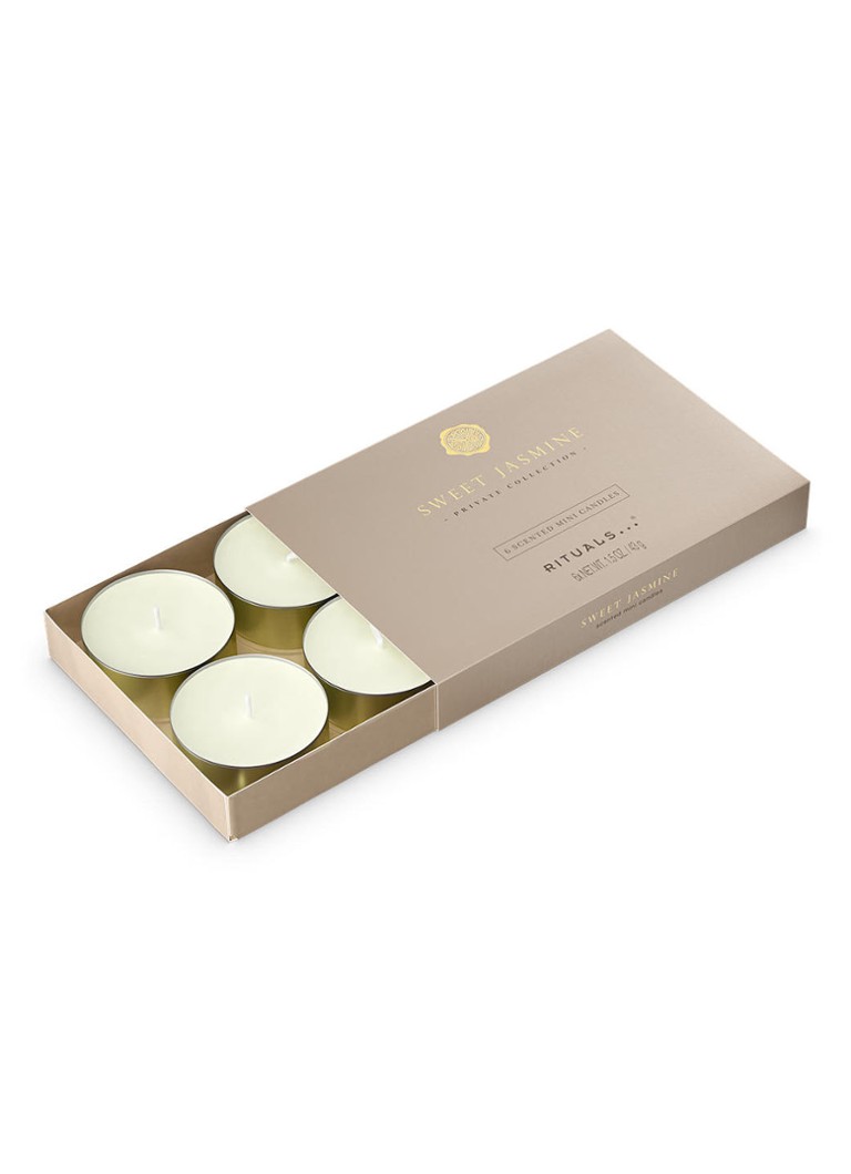 Rituals Sweet Jasmine mini geurkaars set van 6 • Goud • de Bijenkorf