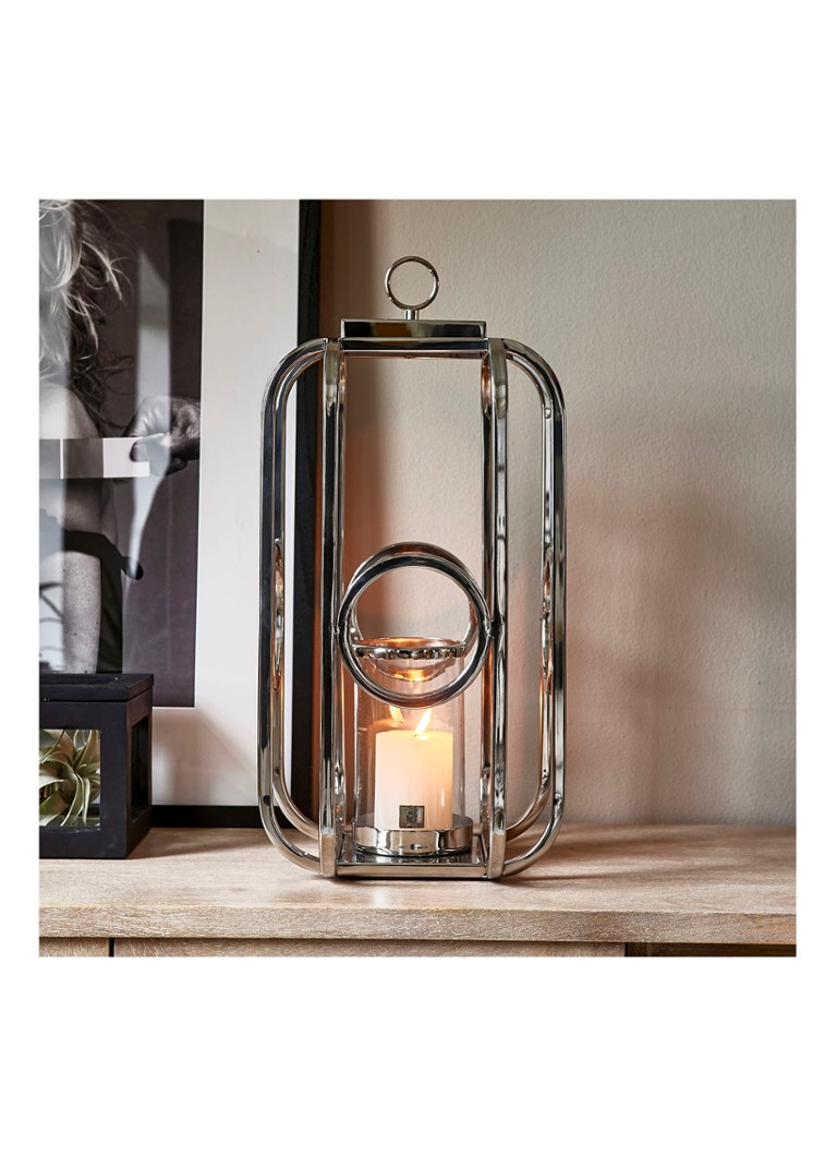 ritme mineraal Mauve Rivièra Maison Mable lantaarn 56 cm • Zilver • de Bijenkorf
