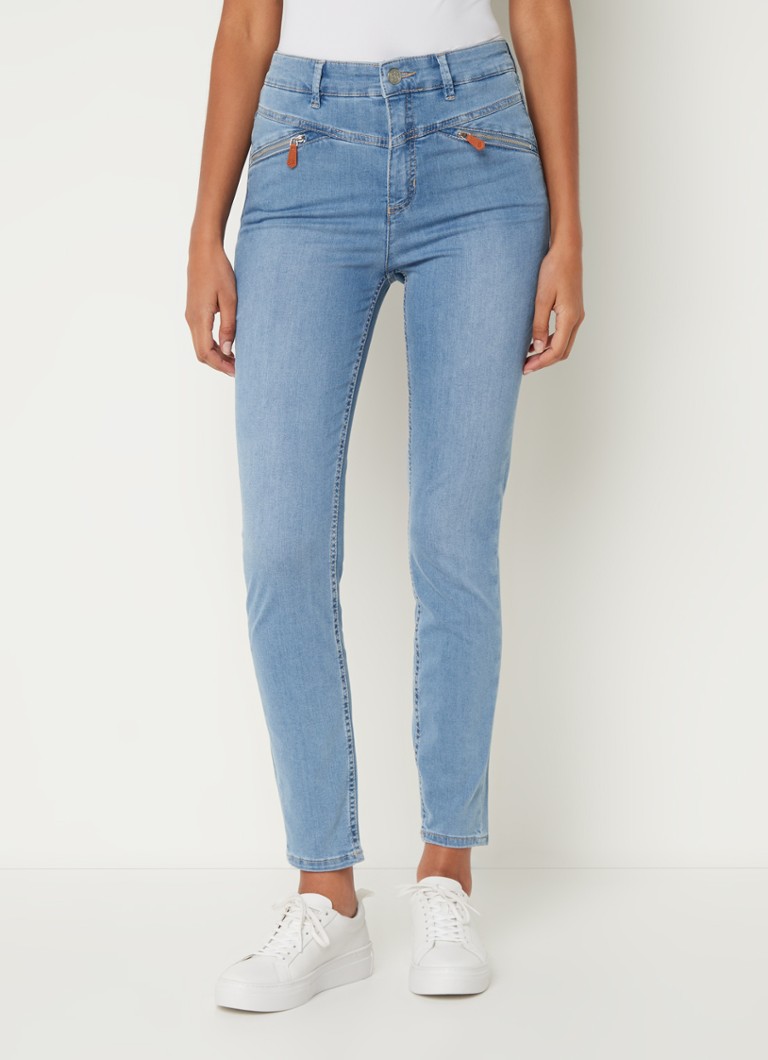 Rosner - Audrey high waist skinny jeans met gekleurde wassing - Blauw