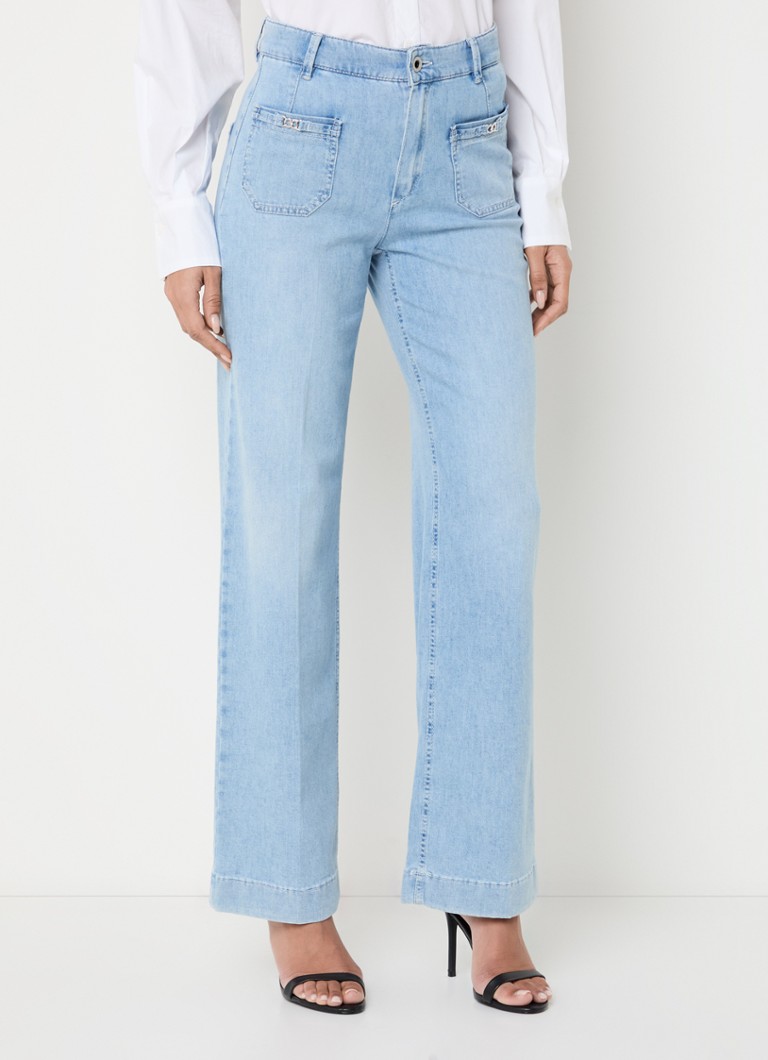 Rosner - Audrey high waist straight leg jeans met opgestikte zakken - Indigo