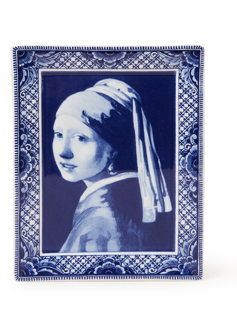 Royal Delft - Meisje met de Parel bord 17 x 22 cm - Blauw