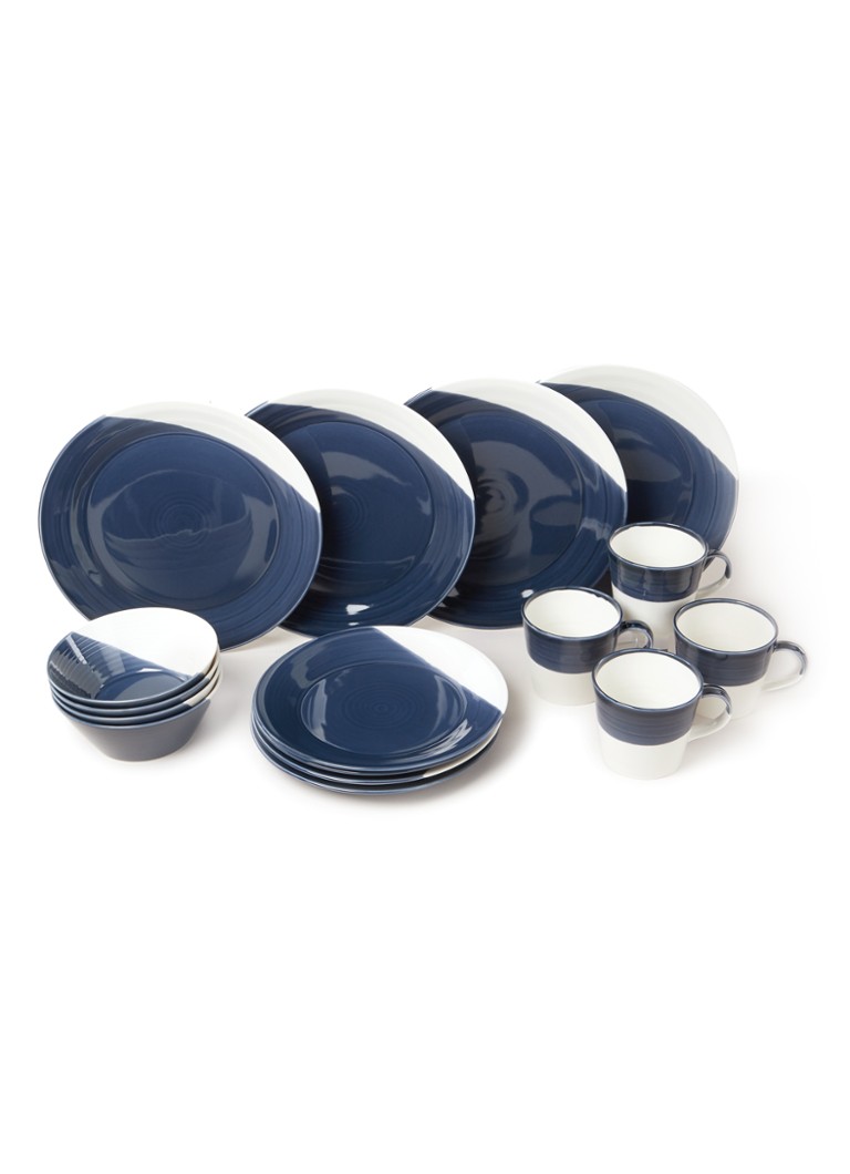 Royal Doulton Bowls of Plenty serviesset 16delig • Donkerblauw • de