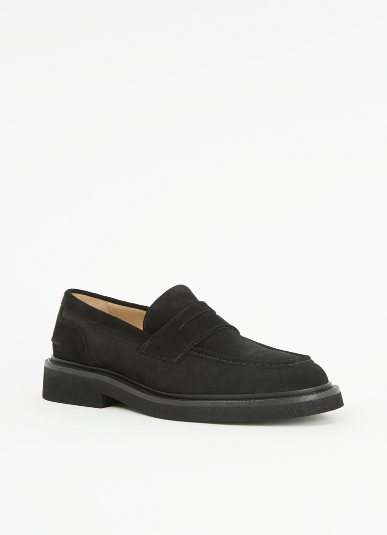 Royal RepubliQ - Bond Blox loafer van suède - Zwart