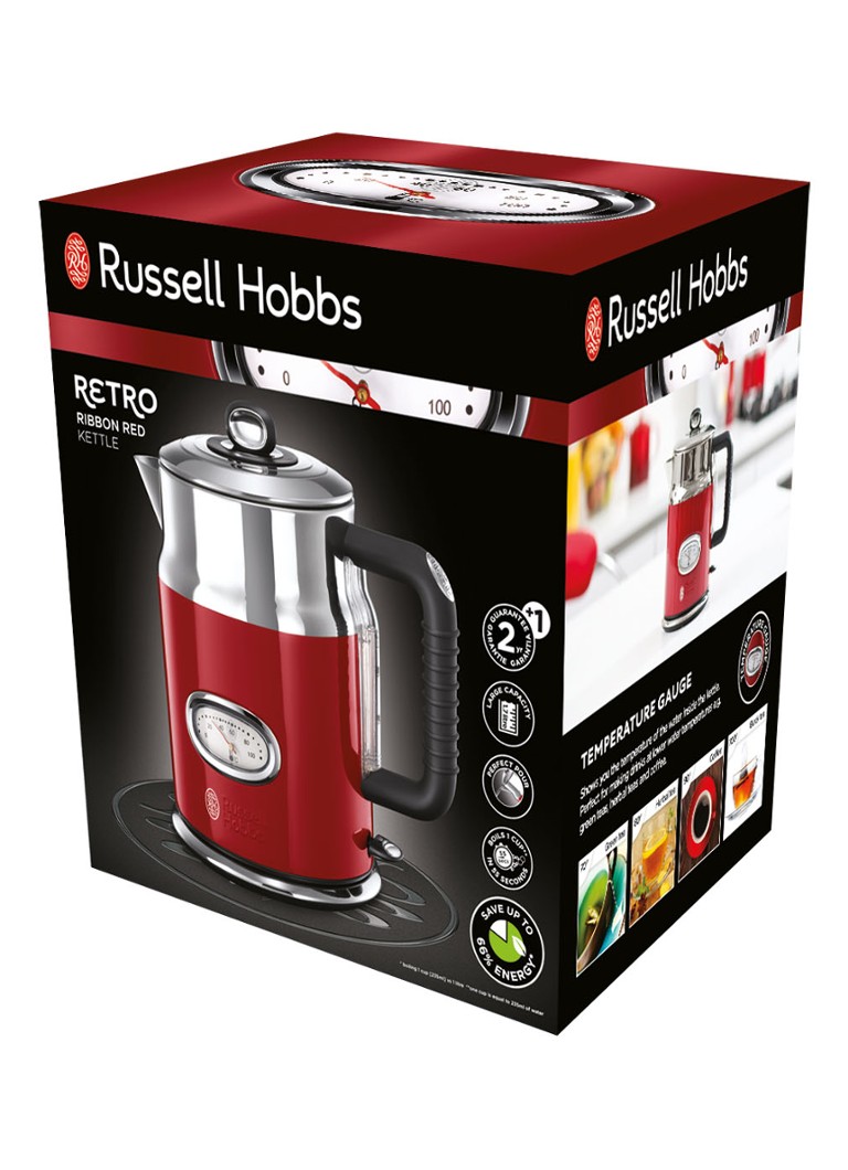 Russell Hobbs Retro Ribbon Red waterkoker liter 21670-70 • Rood • de Bijenkorf