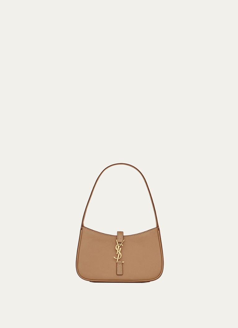 Saint Laurent - Le 5 À 7 Mini Hobo schoudertas van kalfsleer - Camel