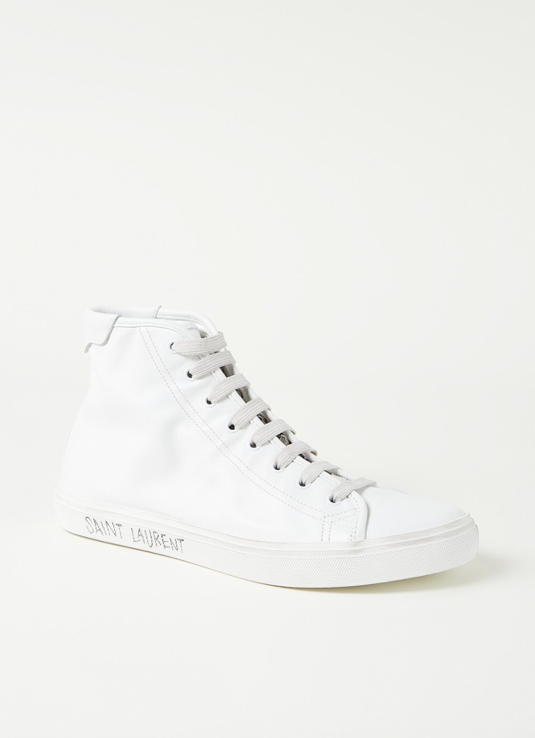 Saint Laurent Malibu sneaker van kalfsleer ⢠Wit ⢠de Bijenkorf