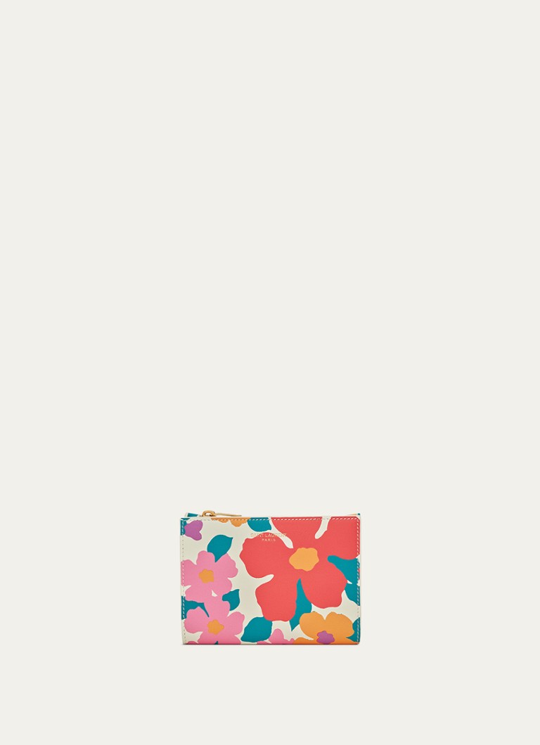Saint Laurent - Portemonnee van kalfsleer met bloemenprint - Multicolor
