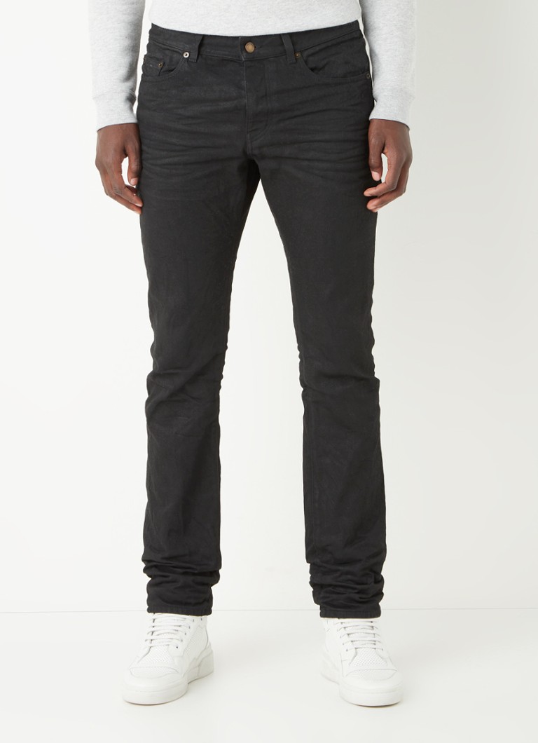 Saint Laurent - Slim fit jeans met gekleurde wassing - Zwart