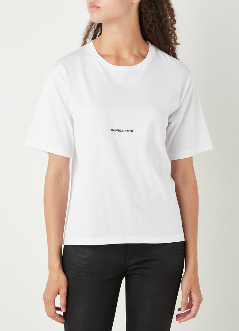 Saint Laurent - T-shirt met logoprint - Wit