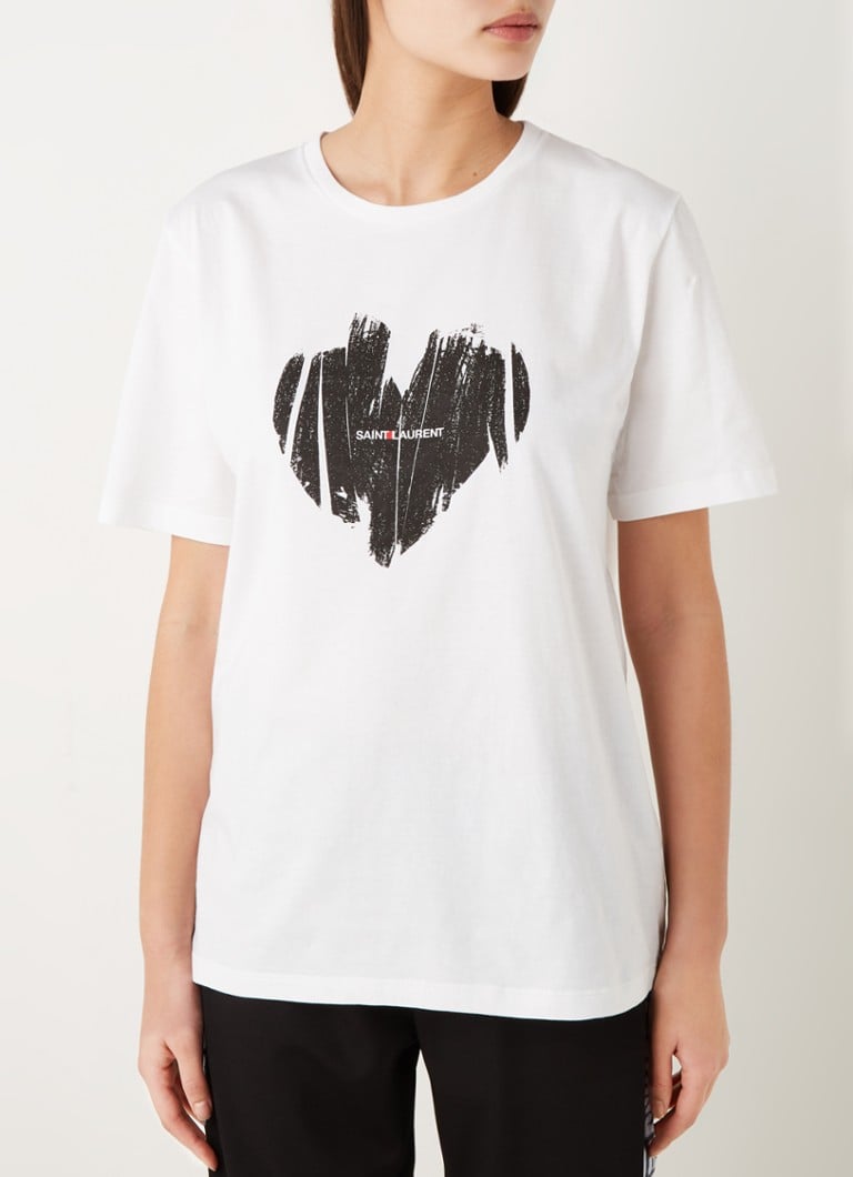 Saint Laurent - T-shirt met logoprint - Wit