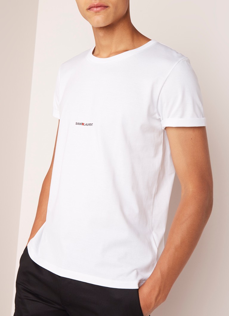 Laboratorium mager oppervlakte Saint Laurent T-shirt met logoprint • Wit • de Bijenkorf