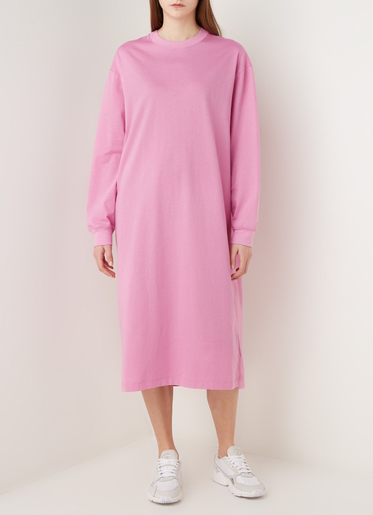 Mode Jurken T-shirt jurken Samsøe & samsøe Sams\u00f8e & sams\u00f8e T-shirt jurk roze casual uitstraling 