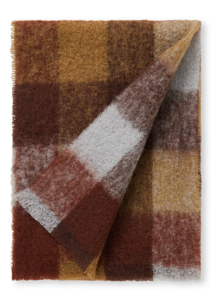 SAMSØE SAMSØE - Corunda sjaal in wolbend 215 x 35 cm - Bruin