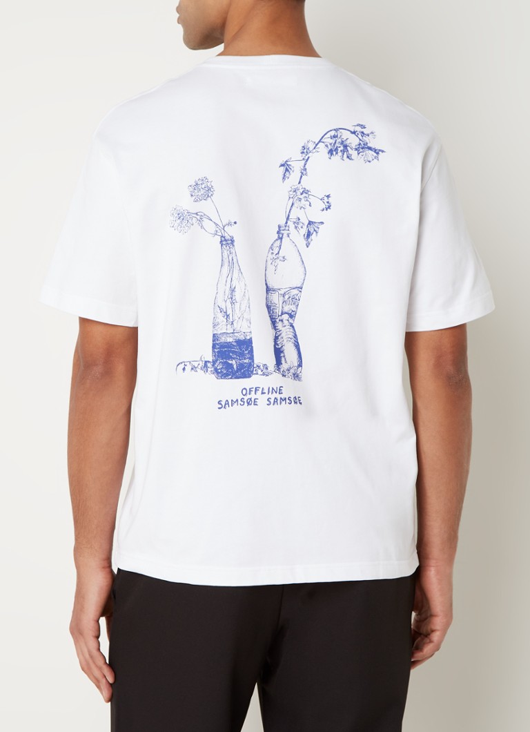SAMSØE SAMSØE Gone Fishing Tshirt met logoprint • Wit • de Bijenkorf