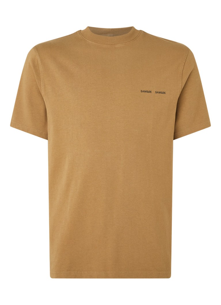 SAMSØE SAMSØE - Norsbro basic T-shirt van biologisch katoen - Khaki