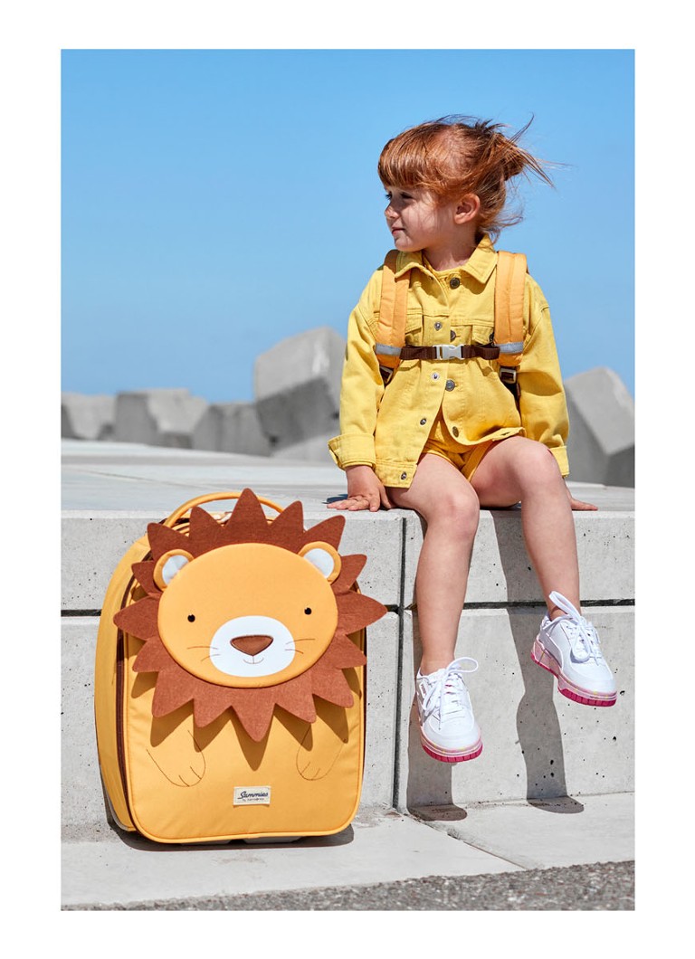 Samsonite Happy Sammies Eco Upright Lion Lester kinderkoffer 45 cm •  Okergeel • de Bijenkorf