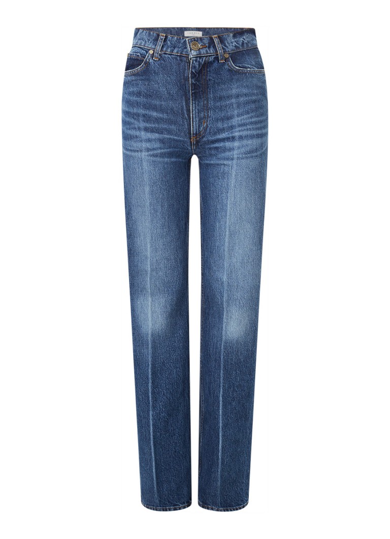 Sandro High waist straight fit jeans met medium wassing • Jeans • de