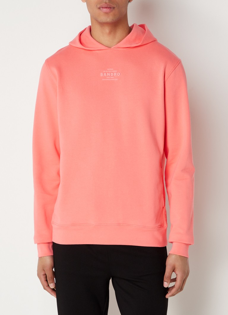 Sandro - Hoodie met logo en steekzakken - Roze