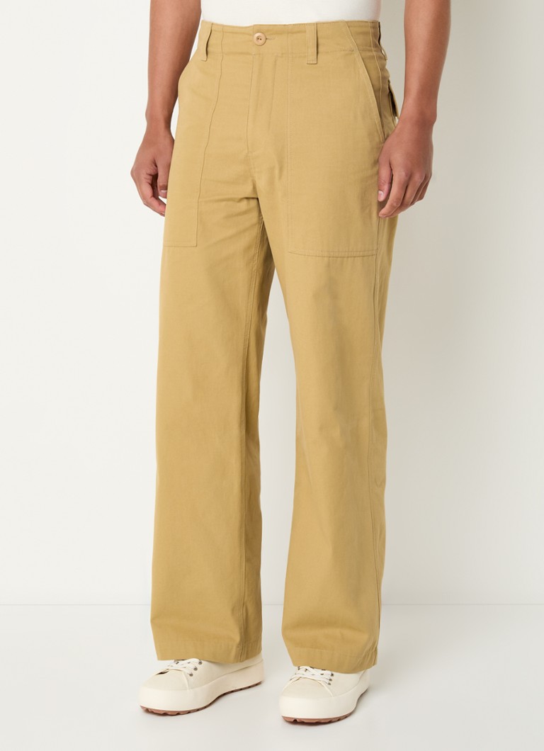 Sandro - Loose fit broek met steekzakken - Okergeel