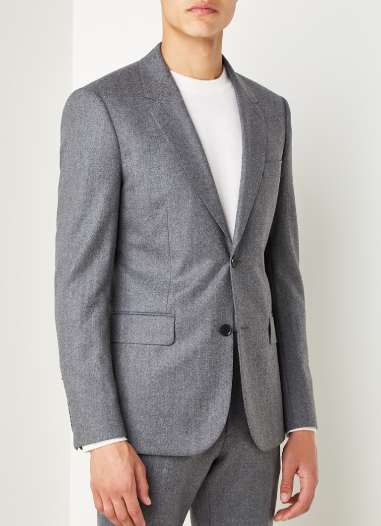 Sandro Slim fit colbert van wol met klepzakken • Grijs • de Bijenkorf