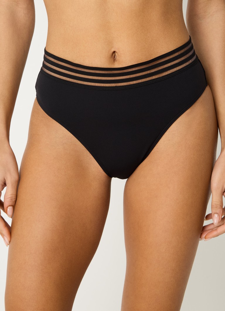 Sarda - Miss bikinislip met mesh - Zwart