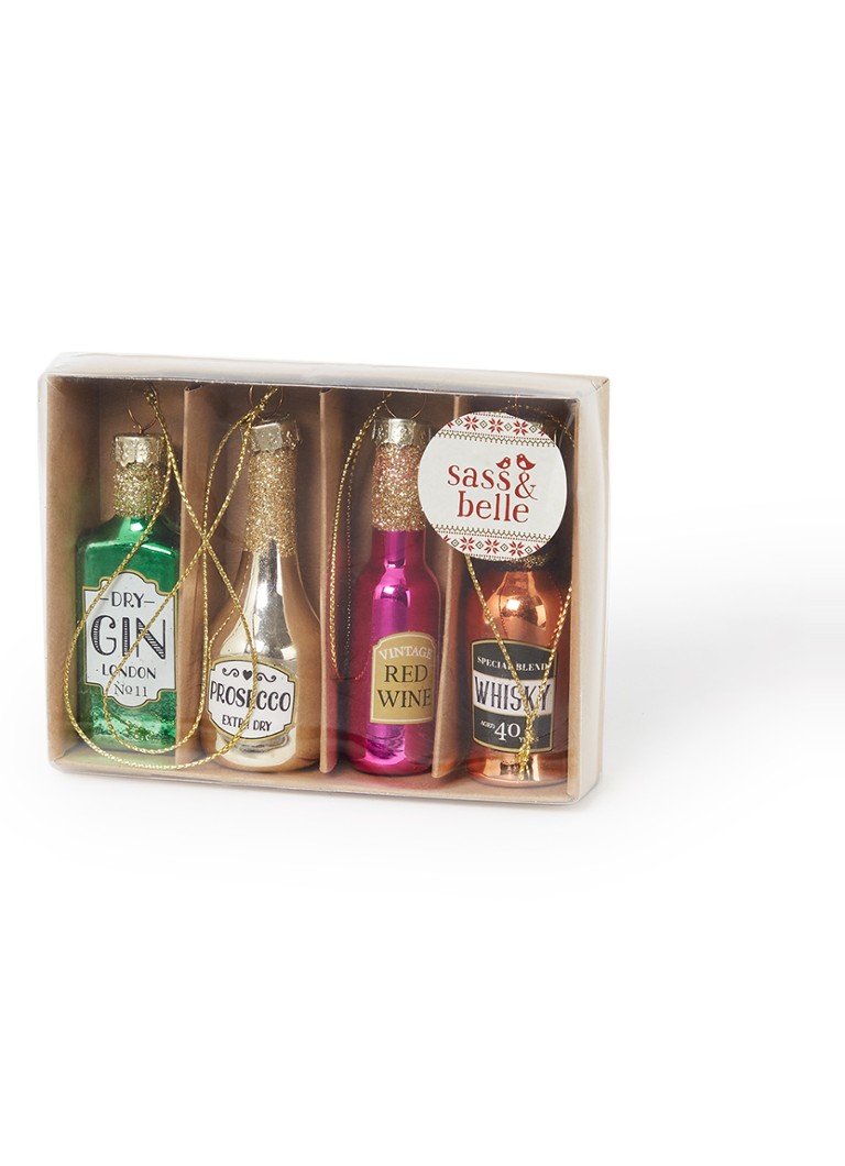 Sass & Belle - Christmas Cheer kersthanger set van 4 - Multicolor