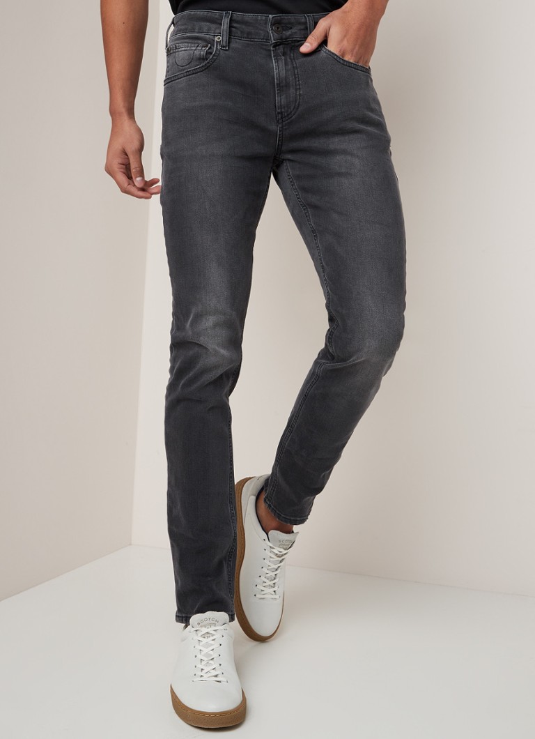 Scotch & Soda Skim super slim fit jeans met donkere wassing • Antraciet de Bijenkorf