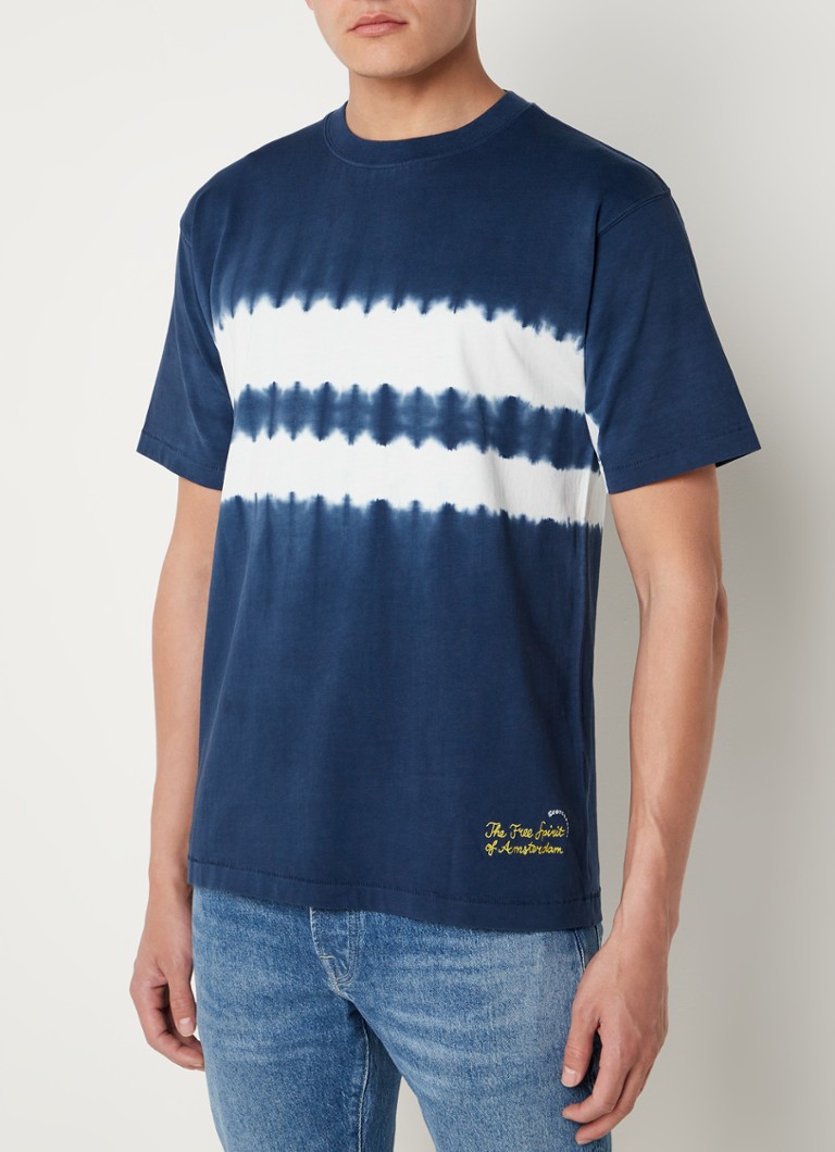 Scotch & Soda - T-shirt met dip-dye dessin - Donkerblauw