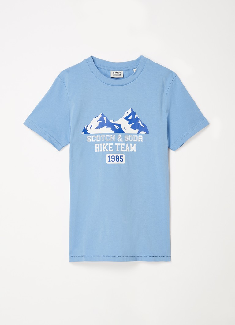 Scotch & Soda - T-shirt met print - Blauw