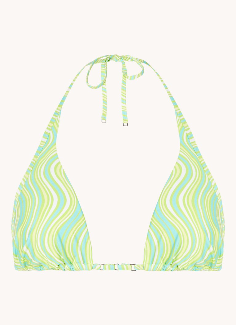 Seafolly Mod Squad triangel bikinitop met uitneembare vulling • Lime