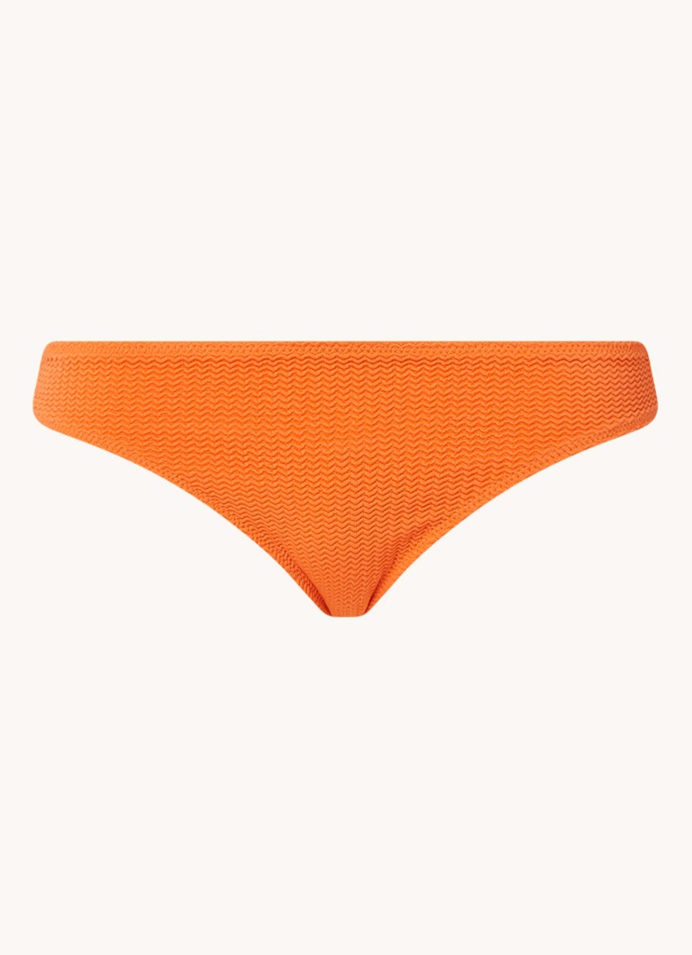Seafolly - Sea Dive hipster bikinislip met structuur  - Oranje