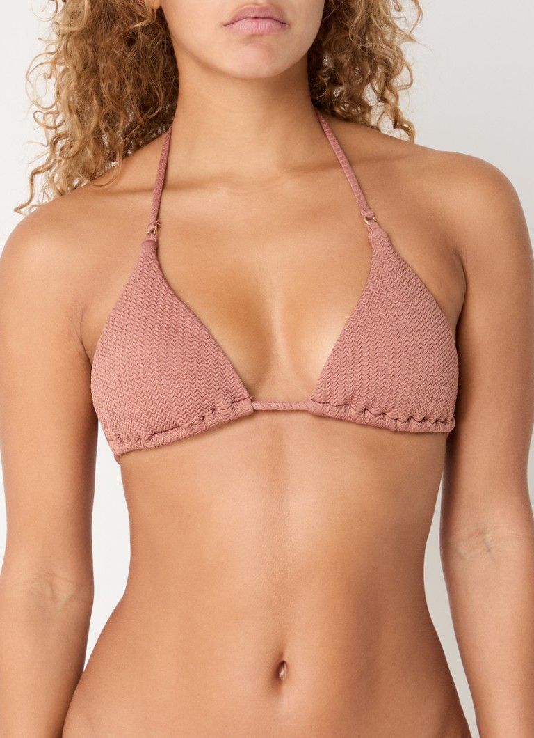 Seafolly - Sea Dive triangel bikinitop met structuur - Brons