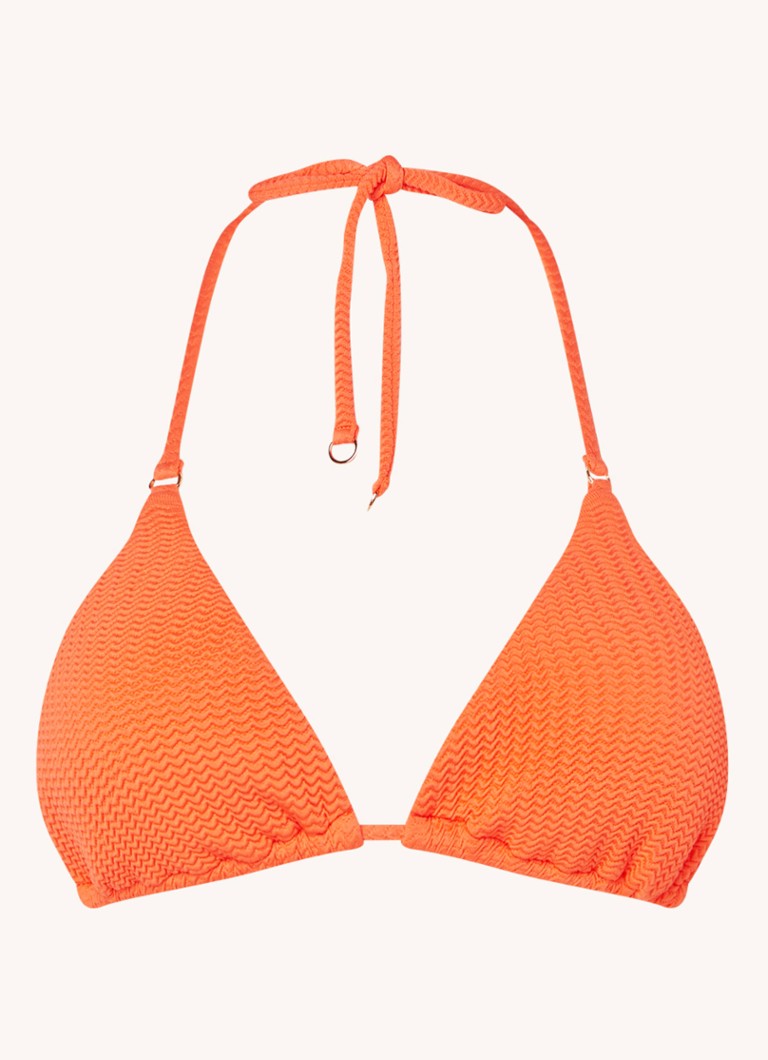 Seafolly Sea Dive triangel bikinitop met uitneembare vulling • Oranje