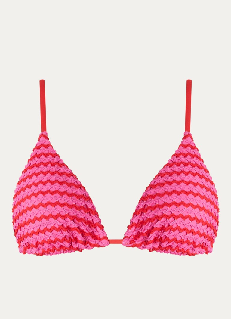 Seafolly Slide triangel bikinitop met uitneembare vulling • Roze • de