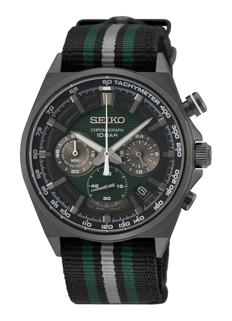 Seiko - Horloge SSB411P1 - Zwart